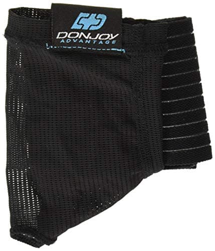 DonJoy Advantage Ankle Sleeve with Figure 8 Straps for Sprains, Strains, Swelling, Tendonitis - Mesh Compression Sleeve with Medial, Lateral Support - Open Heel, Black,Medium fits 8.5" - 9.5"
