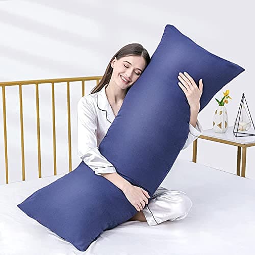 ATOOTFUSION Polyester Luxury Ultra Soft Full Body Pillow Insert for Sleeping (Navy Blue, 20"x54")