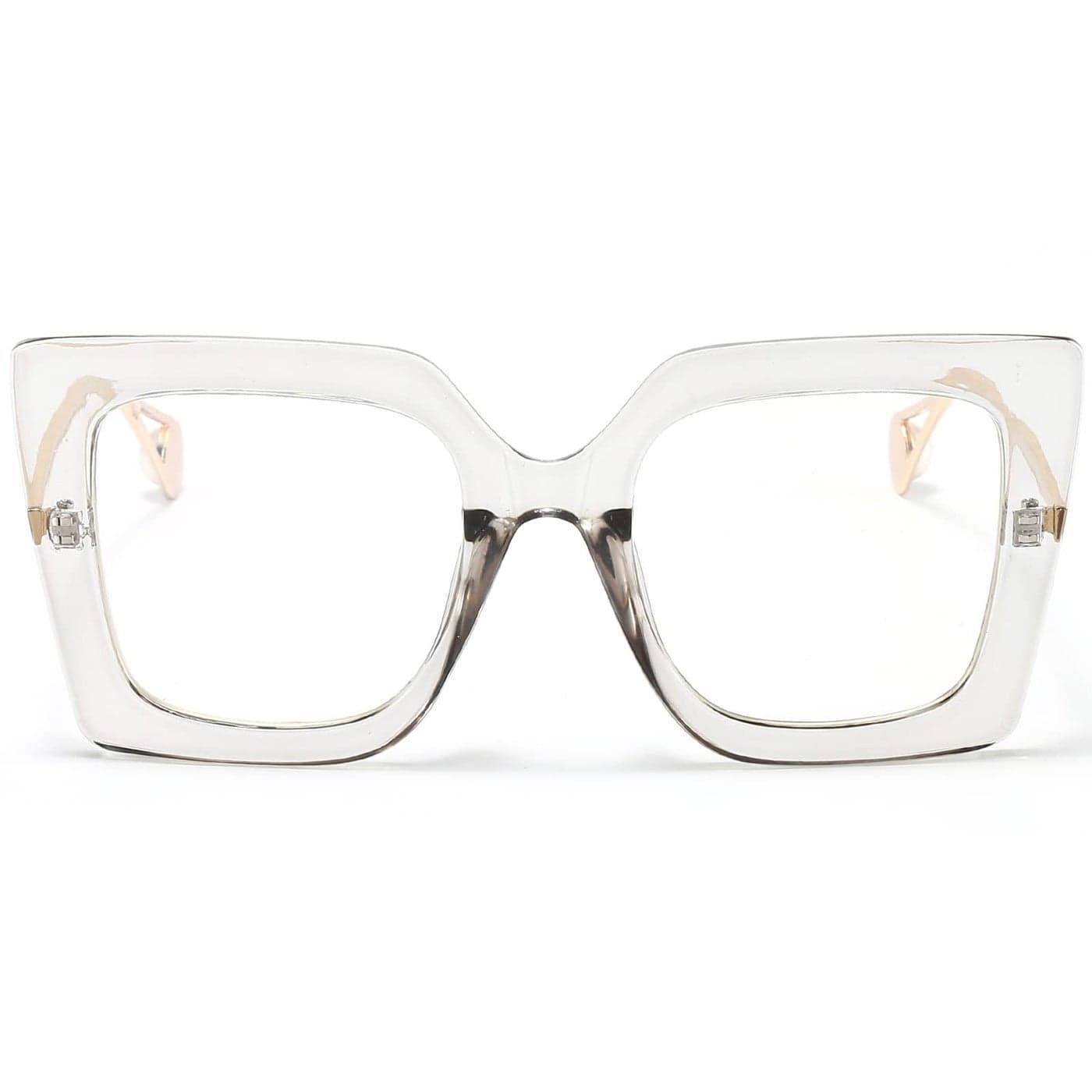 AIEYEZO Oversized Blue Light Glasses for Women Anti Fatigue Prevent Headache Computer Eyeglasses Clear Grey