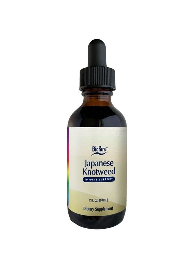 Japanese Knotweed Herbal Tincture – Potent Botanical Extract Rich in Polyphenols Including Resveratrol to Support Liver & Immune Function, Cellular Health, and Microbiome Balance – 2 fl oz