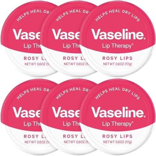 Vaseline Lip Therapy Lip Balm Tin Rosy Lips 0.6 oz 6 Count