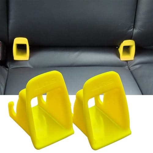 JHKLS ISOFIX Interface Belt Latch Guide 2 Pcs Car Seat ISOFIX Interface Buckle Fixed Guide Groove Car Seat Bracket Connector Yellow