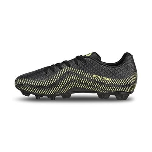 Aivin Rattle Snake Football Stud | Lightweight Comfort & Maximum Grip | Best for Competitive Soccer Players | Sports Cleats | Football Footwear (Black, UK Footwear Size System, Adult, Men, Numeric, Medium, 8)