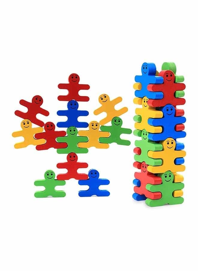 16 PCS Creative Wooden Balance Toy Stacking Blocks Set, Cartoon Villain Building Puzzle, Montessori Educational Toy for Kids, Creative Wooden Balance Villain Stacking Blocks Set, Montessori Educational Building Puzzle, Learning Toy for Kids Toddlers Boys Girls