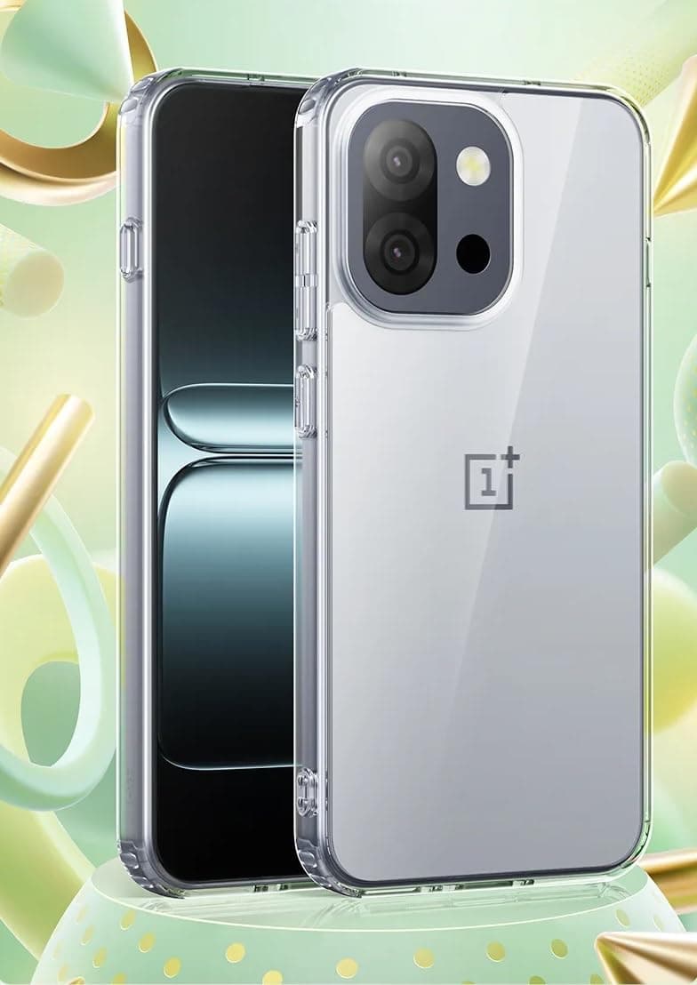 REALCASE Silicone Oneplus 13S 5G Back Cover Case, Scratch Resistant Protective Crystal Clear Transparent Shock Proof Bumper Back Cover Case for Oneplus 13S 5G