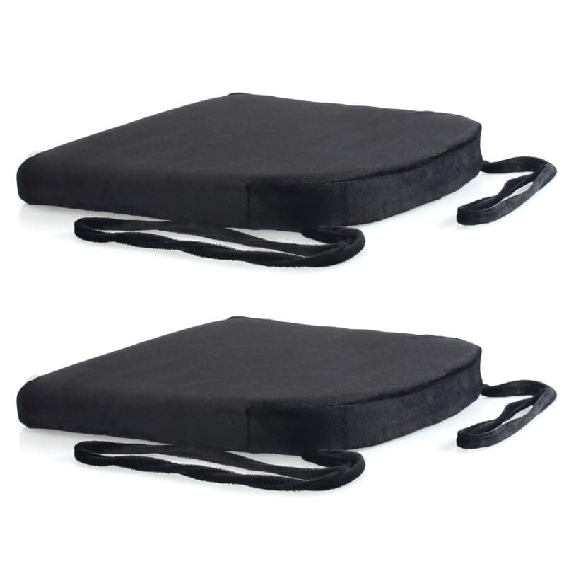 Augld 14x14 Metal Chair Cushion Set of 2 Memory Foam School Chair Cushion Small U Shape Seat Cushion Black