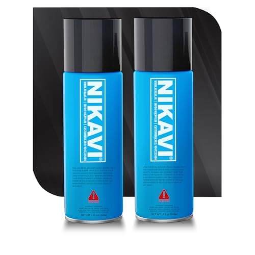 NIKAVI SP+ Automotive Rust Paint Spray Can | Multi-Surface DIY Spray Paint | Quick Drying Gloss Finish for Bikes, Cars, Metal, Wooden Furniture, Plastic & Walls High Heat Black 400 ml (Pack of 2)