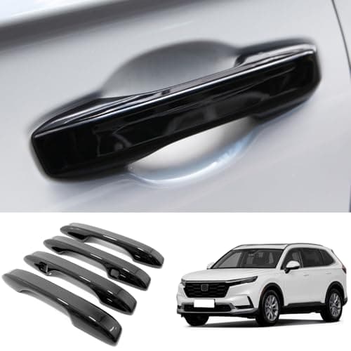JIEOSDIN Car Accessories Exterior Door Handle Cover Trim with Smart Holes Compatible with Honda CRV CRV 2023 2024 2025 2026 Glossy Black 4PCS ABS