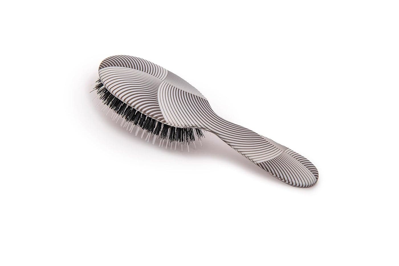 Rock Ruddle Natural Mixed Boar Bristle Hair Brush for Women and Kids Small 69 Perfect for Wet or Dry Hair Detangling Smoothing Blowdrying Designed Made in UK Geometric Swirls and Arcs