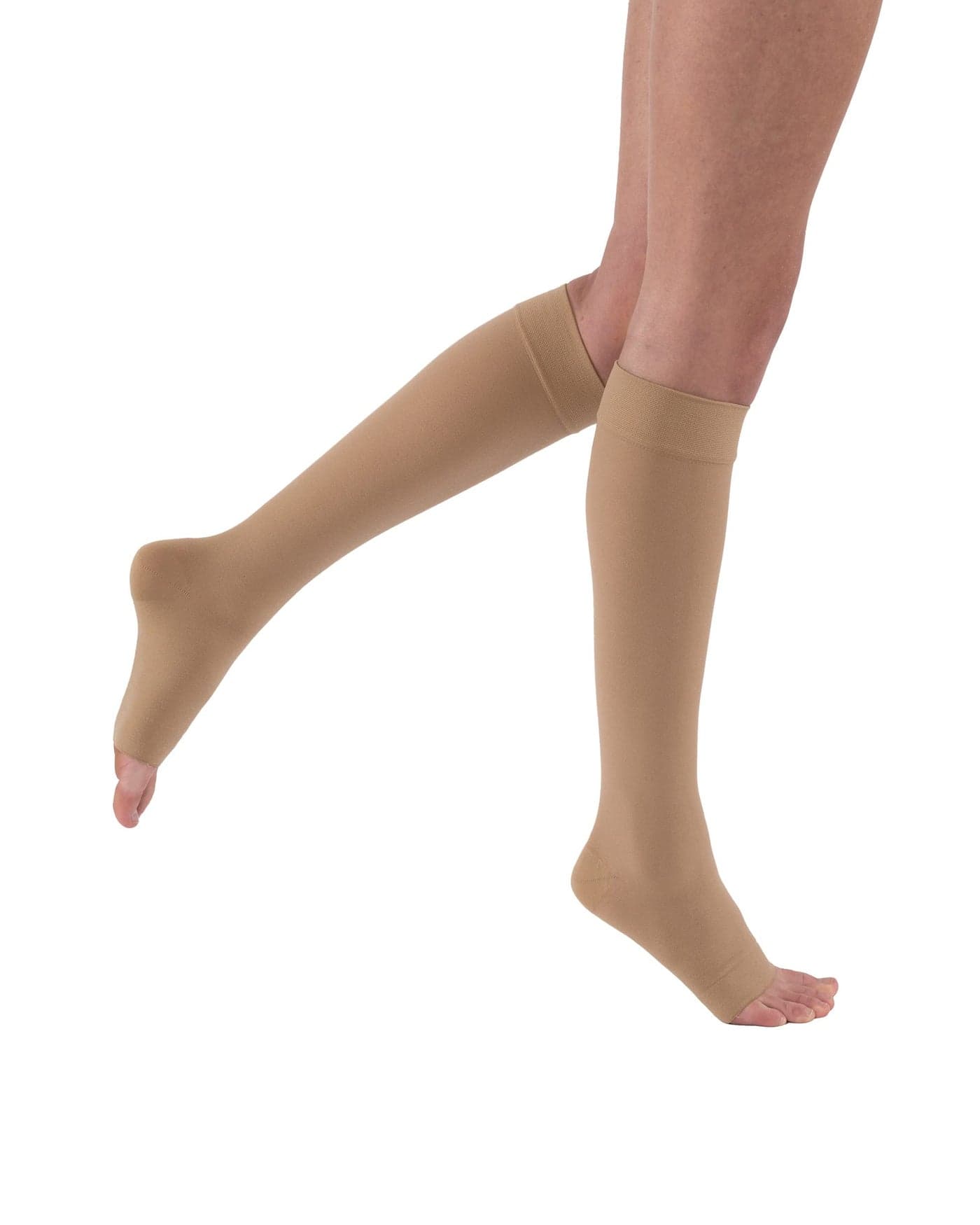 JOBST Relief Knee High 20-30 mmHg Compression Stockings, Open Toe, Beige, X-Large