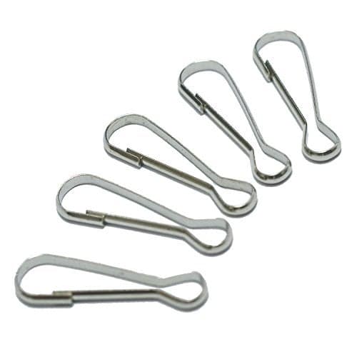 200 Pcs 1" (25mm) Metal Spring Hooks Purse Pulis Snap Clip for Lanyard Zipper Mask Pull Id Card (25mm, Nickel)