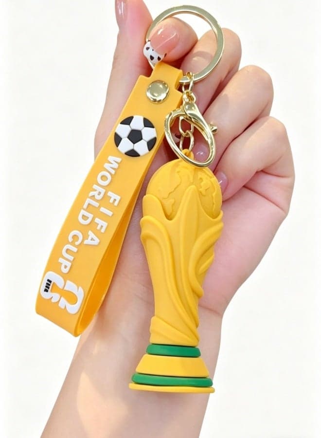 World Cup Trophy Keychain, Soft Rubber, Fan Mascot Pendant, Mini World Cup Pendant, Souvenir