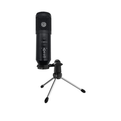Audio Array AM-C41 Plug & Play AI Noise Cancellation USB Condenser Microphone | Mute Button/Echo/Volume Knob | Kit with Tripod, Mic Cover | Gaming, Streaming, Podcast | Mac/PC/Laptop/Mobile