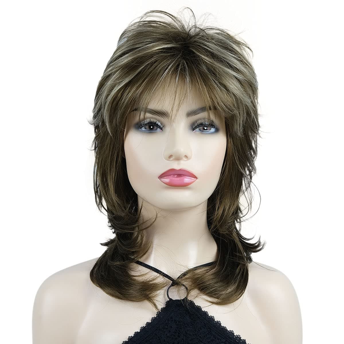 Wiginway Long Shaggy Layered Hair Natural Straight Wavy Shags Wig Soft Syhthetic Hair