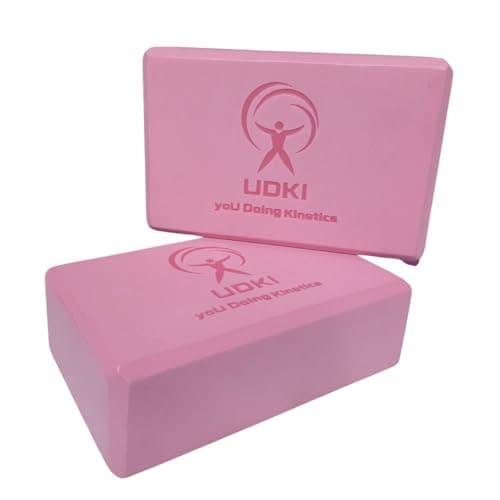 UDKI Yoga Block Set of 2, Extra Large (Light Pink) | High-Density EVA Foam, Soft Surface for Balance, Support & Performance | Ideal for Strength Training & Yoga Exercises (3"x9"x6")