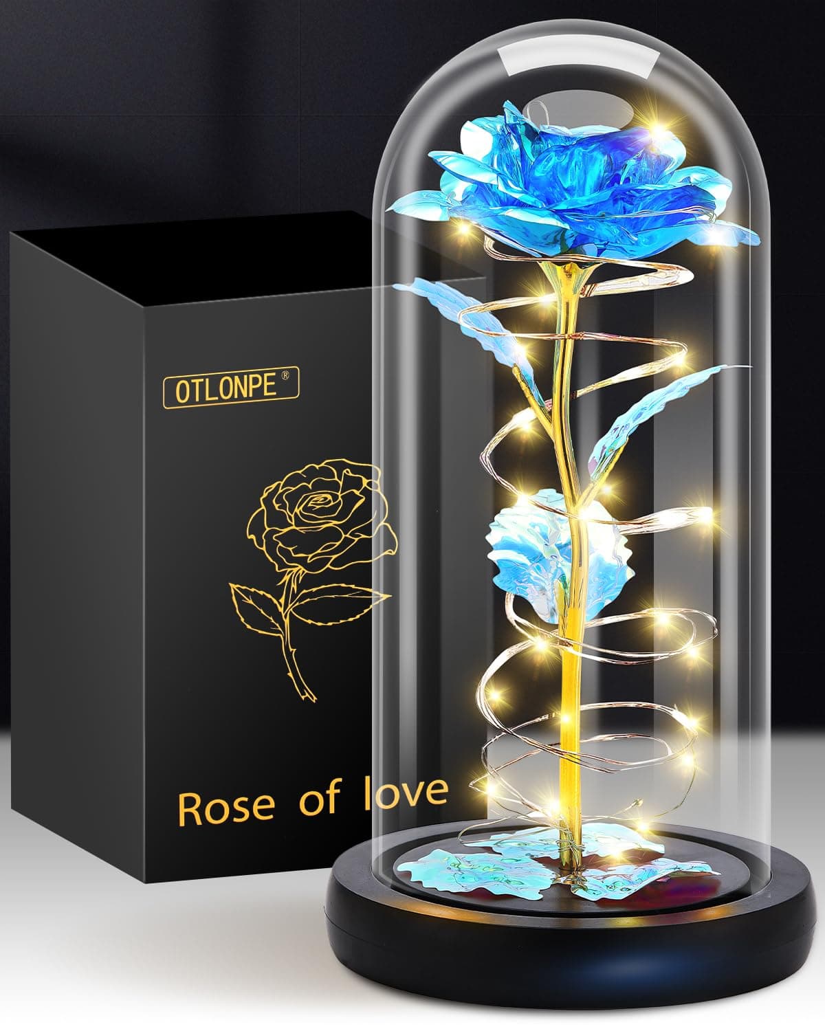Otlonpe Rose Flower Mothers Day Mom Gifts from Daughter Son Birthday Gifts for Women Grandma Wife Girlfriend Sister Her Gifts for Teacher Appreciation Graduation Anniversary Christmas Valentines