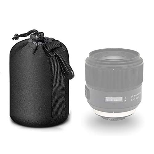 Selens Protective Neoprene Lens Pouch for DSLR Camera Lens Compatible with Sony, Olympus, Panasonic - Thick Padded Medium Camera Lens Case Bag