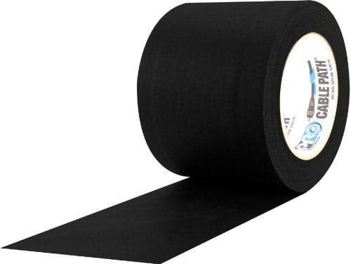 ProTapes Cable Path Cured Rubber Resin Zone Coated Gaffers Tape, 12.5 mil Thick, 30 yds Length, 4" Width, Black (Pack of 1)