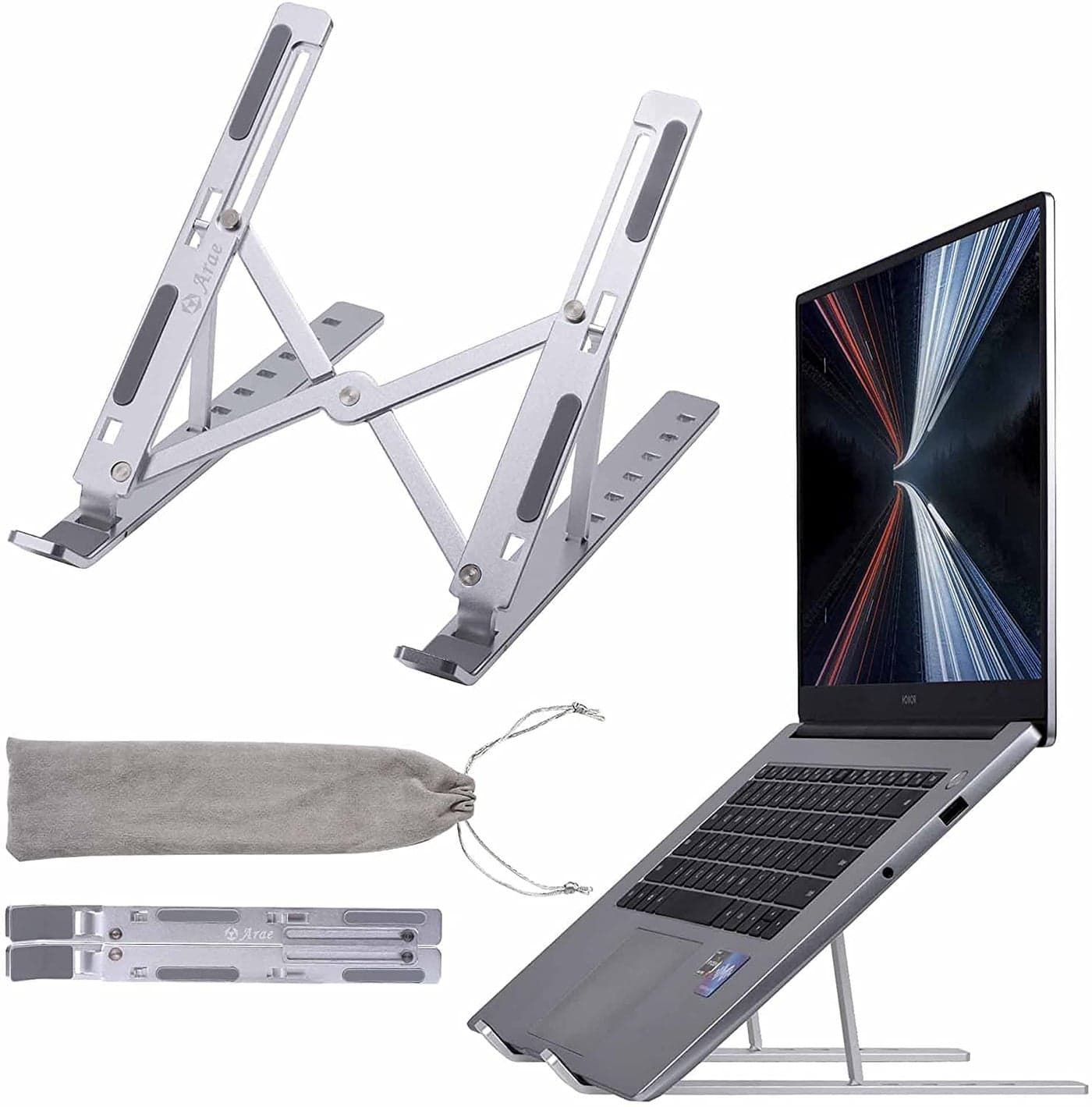 Wefly Heavy Quality Foldable Aluminium Laptop Stand Foldable Metal Laptop Stand Dynamic Folding Metal Laptop Stand Folding Aluminium Laptop Stand Foldable Laptop Stand