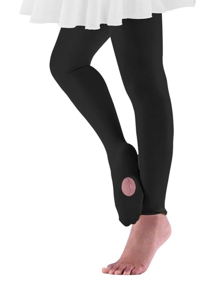 Convertible Ballet Tights for Girls Toddler Dance Stockings Black Size 2XL Suitable for Height 160 to 165 cm