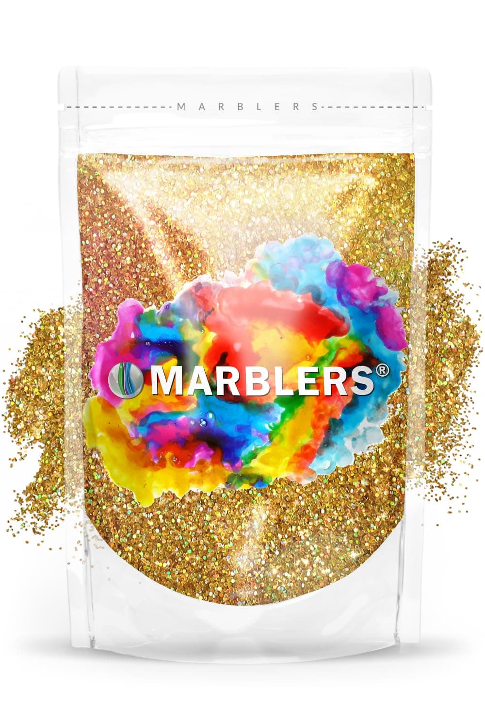 MARBLERS Holographic Glitter Holo 24K Gold 3oz 85g Fine NonToxic Vegan CrueltyFree Face Body Eyeshadow Hair Festival Party Makeup Nail Art Polish Resin Tumbler Slime Craft