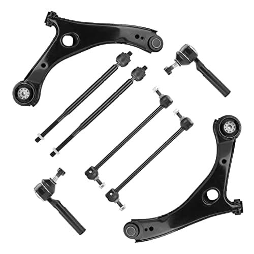 TadaMark Front Lower Control Arm with Ball Joint Tie Rods Kit Fit for Chrysler Town & Country Dodge Grand Caravan Volkswagen Routan - 8 pcs