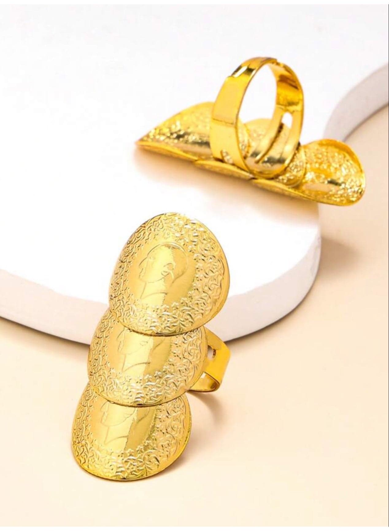 21k Gold Plated Ring For Women One Size