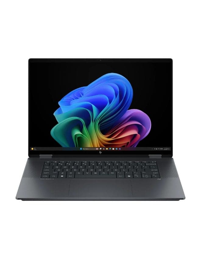 OmniBook X Flip 16-as0023dx 2-in-1 Laptop, 16" 2K IPS Touchscreen, Intel Core Ultra 7 256V, 16GB RAM, 512GB SSD, Intel Arc 140V Graphics, English-Arabic Backlit Keyboard, Windows 11 Home, Eclipse Gray Eclipse Gray