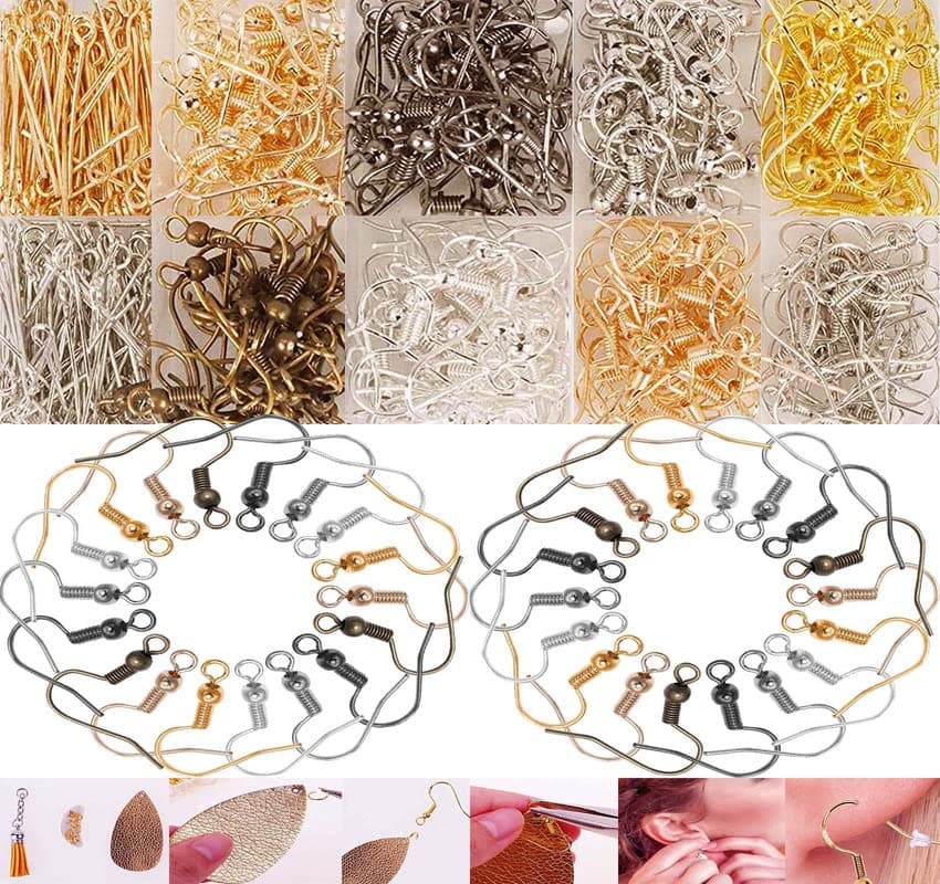 DIY Crafts 300 Gram, Antqiue Bronze, Earring Hooks for Jewelry Making – Earring Making Kit – Earring Hook Earring Kit for Maki(300 Gram, Antqiue Bronze)