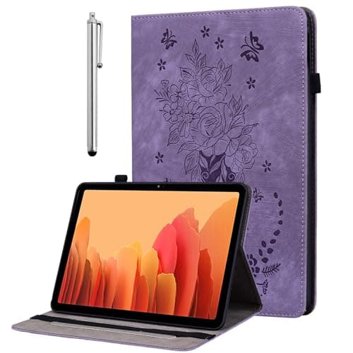 KEFBWAO Case for Samsung Galaxy Tab A11+ Plus/A9+ Plus 5G 11 Inch 2025/2023, Auto Wake/Sleep Multi-Angle Flip PU Leather Protective Tablet Cover with Stylus Holder, Purple