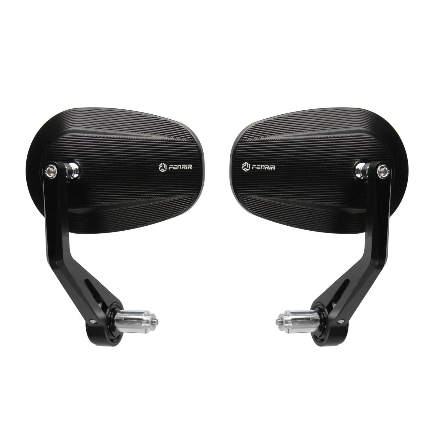 FENRIR CNC Aluminum Alloy Cafe Racer Retro Black Motorcycle Bar End Mirrors Side 22MM 78 Handlebar Mirror Universal Rear View For M8M6 Standard Sport Naked Street Bike Cruiser Minimoto Scooter
