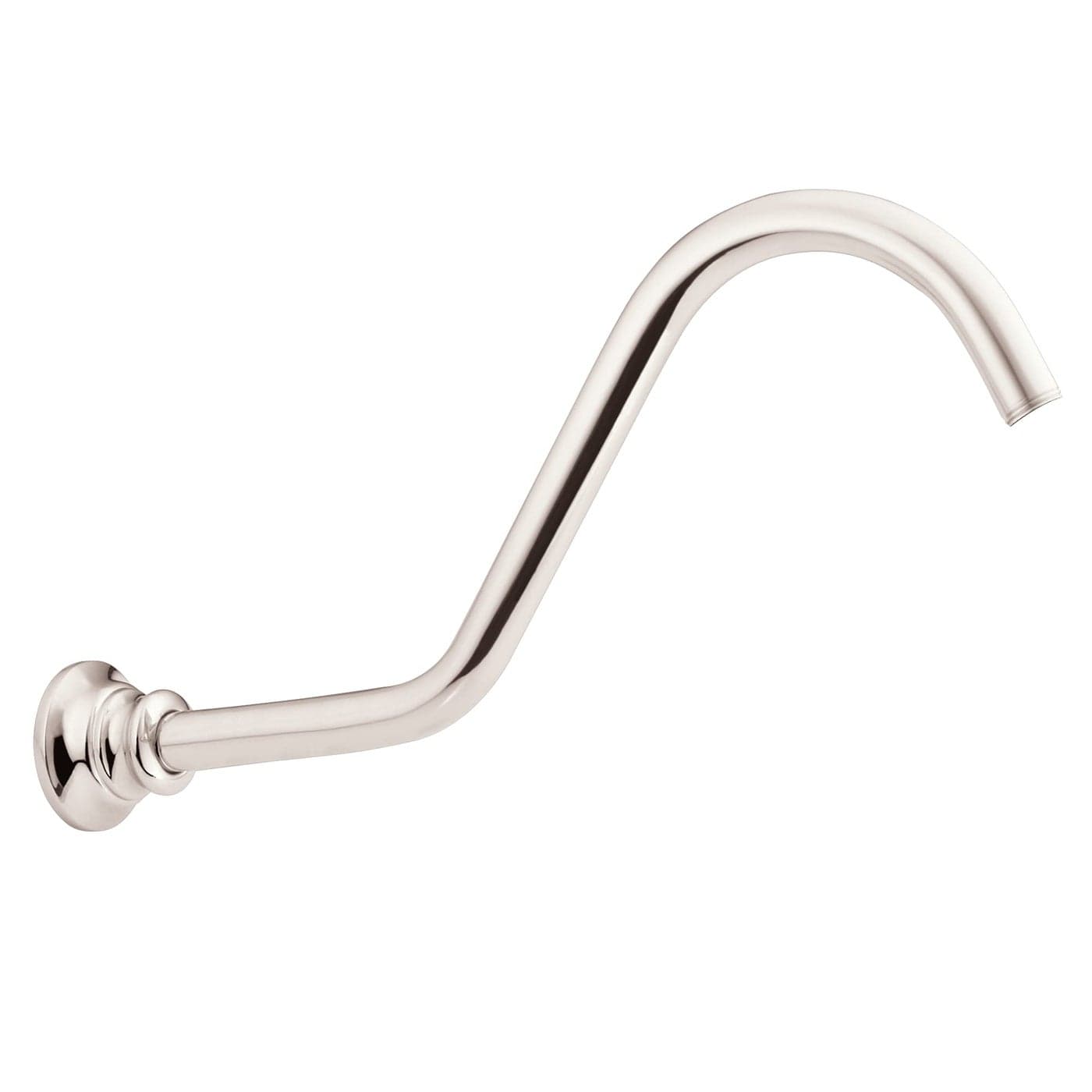 Moen S113NL Waterhill Replacement Curved Shower Arm Extension, 14-Inch, Polished Nickel