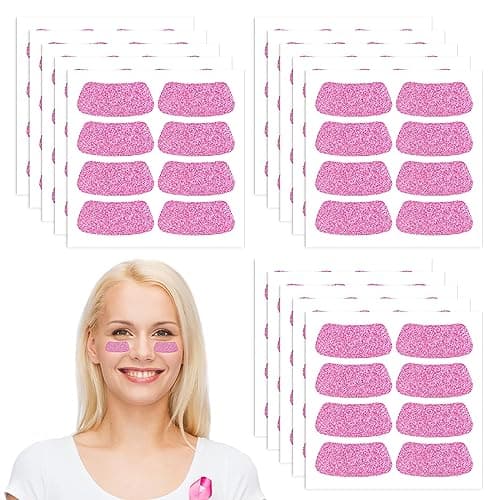 Cholemy 120 Pairs Eye Black Stickers Bulk Baseball Face Glitter Stickers Football Softball Party Favor Spirit Day AccessoriesGlitterPink1