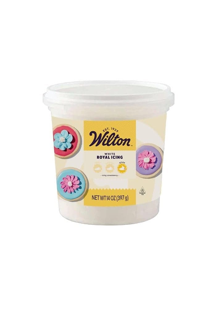 Wilton Royal Icing For Cake Cookie Cupcake Decorating PreMixed Ready to Use Has a Stackable Finish White Stiff Consistency