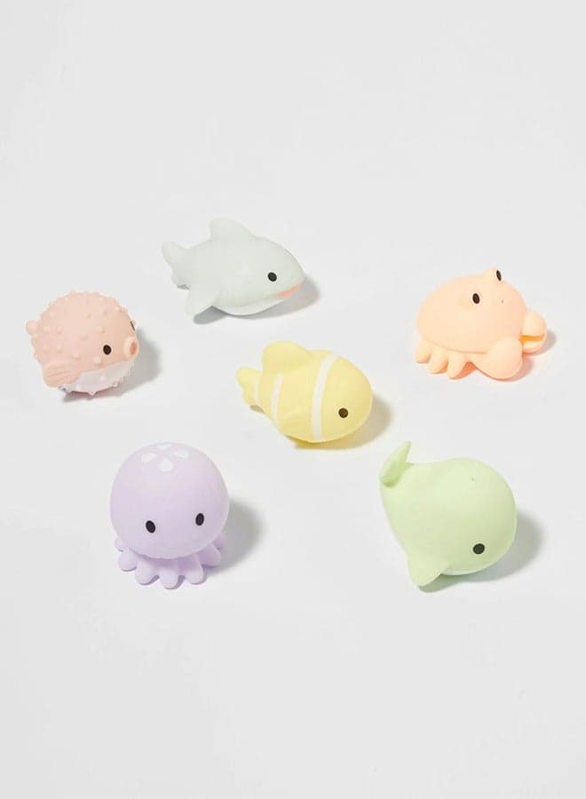 Sea Animal Splash Toys Ocean Friends Multi – Colorful Water Squirt Bath & Pool Toys for Toddlers, Kids Beach & Bathtime Play, Safe Floating Ocean Animal Water Toys