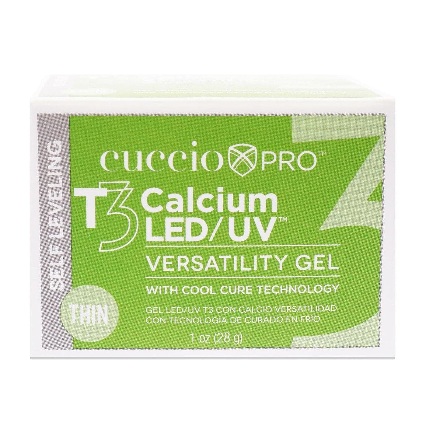 Cuccio Pro T3 LED/UV Cool Cure Versatility Gel - Self-Levelling Gel With Calcium - Incredibly Flexible - Strong Adhesion - High Shine Finish - Fast Application - Pink - 1 Oz Nail Gel