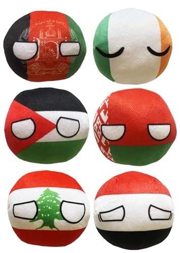 Raclove 6PC Countryballs Plushies Soft Educational National Character Toys Your Collection of Countryball and Polandball Plushies 10LBPSAFbyIEYE