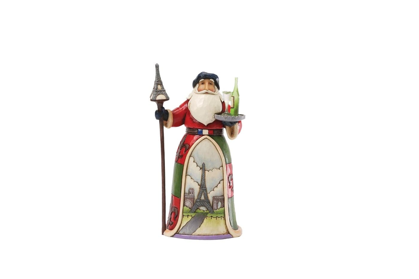 Enesco Jim Shore Heartwood Creek Christmas Around The World French Santa Figurine 725 Inch Multicolor