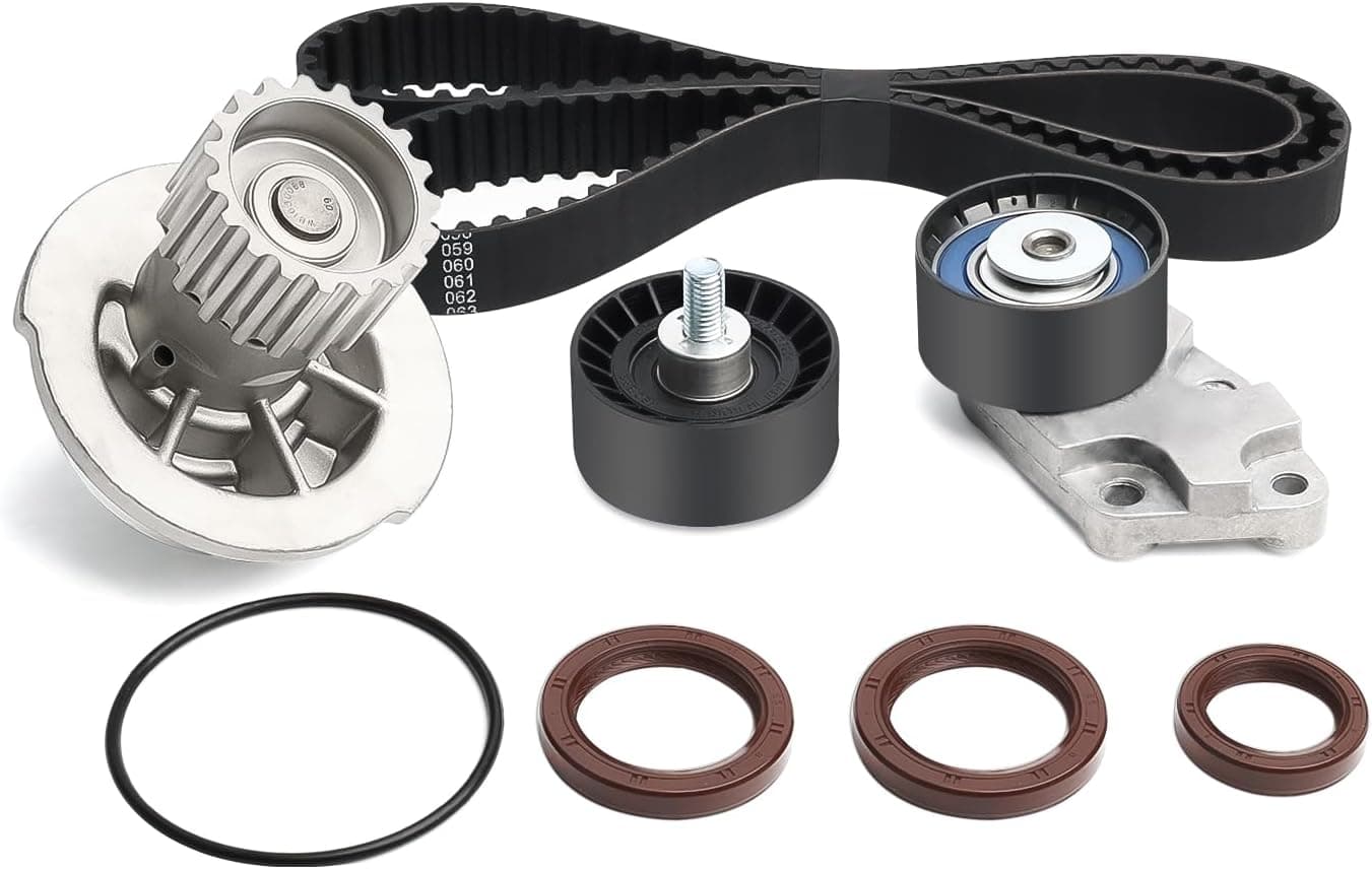 WQ W&Q AUTO PARTS Timing Belt Kit with Water Pump and Gaskets for Chevrolet Aveo 1.6L DOHC L4 16V (2004-2008)