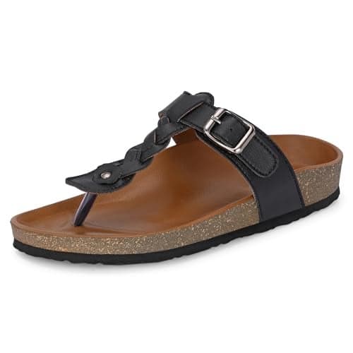 Centrino Women’s Berkin-Style Slip-On Sandals | Open Toe Design | Soft PU Footbed | Lightweight & Comfortable | Arch Support | On-Grip Sole | Casual Outdoor Wear (7695)