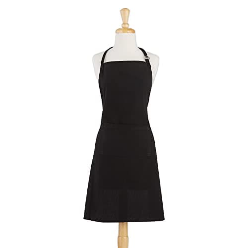DII Everyday Basic Kitchen Collection, Plus Size Apron, Black