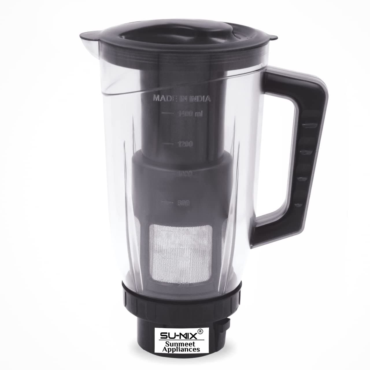 Sumix Juicer Jar for Mixer Grinder Juicer Jar ABS Plastic Capacity 1500ML Black NSA47
