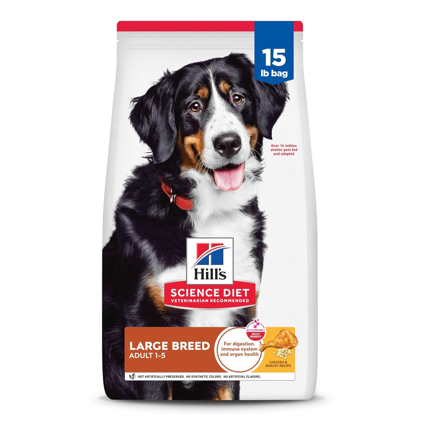 Hill's Science Diet Large Breed, Adult 1-5, Large Breed Premium Nutrition, Dry Dog Food, Chicken & Barley, 15 lb Bag