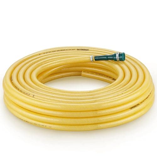 Garbnoire 0.75 Inch Heavy Duty 3 Layered Braided Water Hose Pipe | Garden Outdoors Pipes with Hose Connector (10 Meter (32.8 Feet), Yellow)