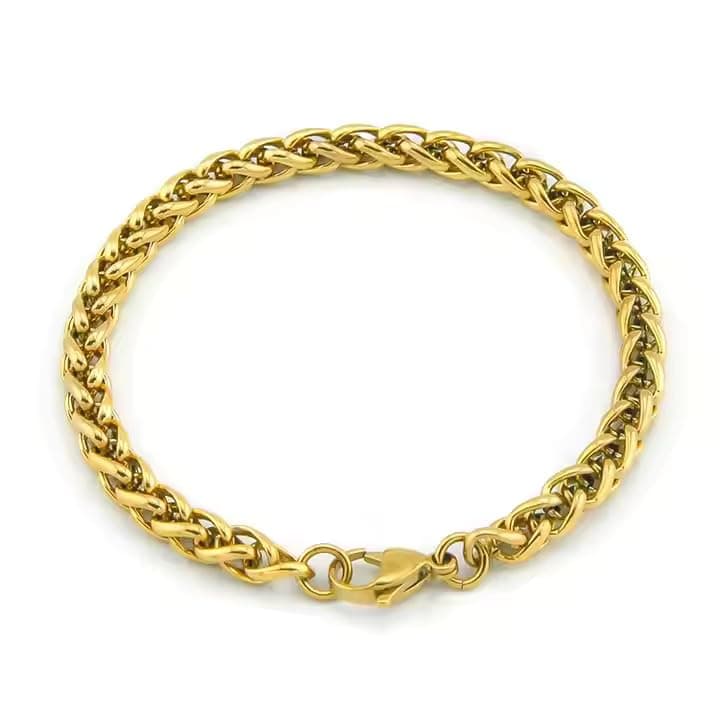 Fashion Frill Stylish Gold Bracelet For Men Criss Cross Stainless Steel Gold Bracelet For Men Specially Made For Mens Gift For Him