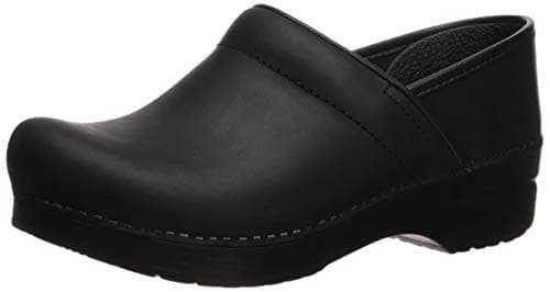 Dansko Women’s Professional Slip-On Clogs –Rocker Sole and Arch Support for Comfort-Ideal for Nursing, Food Service, Healthcare Black Oiled 5.5-6 M US
