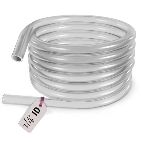1/4 Fuel Line Gas Hose Tube 1/4" ID x 3/8" OD Replacement Fuel Hose Line for Small Engines, Chainsaw, Blower, String Trimmer Lawn Mower Power Tools ATV Generators 6.35mm x 9.5mm (Clear)