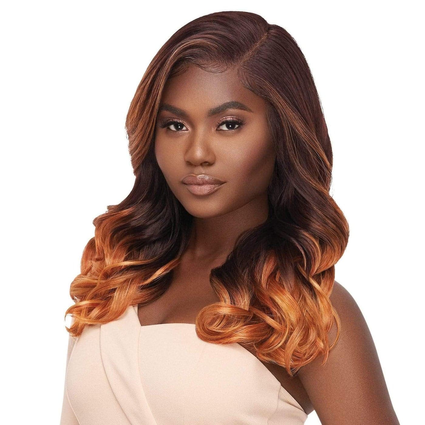 Outre Melted Hairline Lace Front Wig Frontal Effect Hairline No Plucking Required Baby Hairs Included Pre Attached Wide Elastic Band HD Transparent Lace DIVINE 1