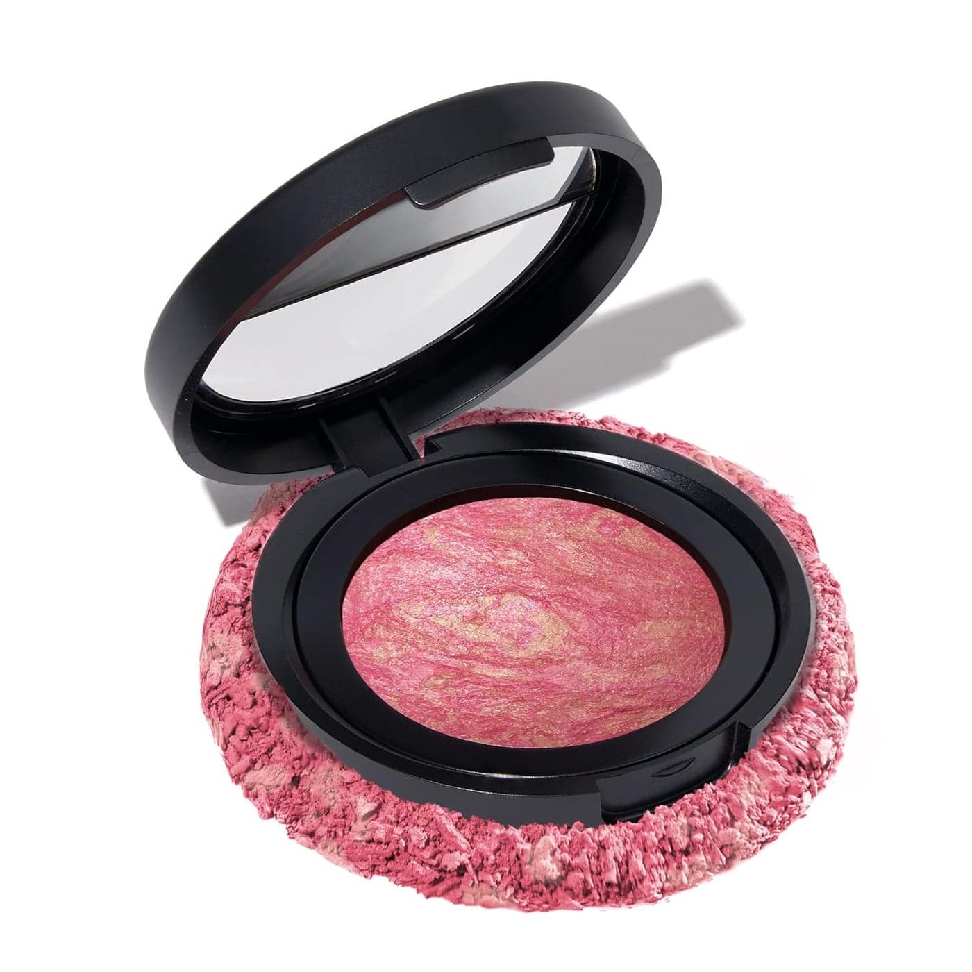 LAURA GELLER NEW YORK Baked BlushnBrighten Marbleized Blush for Cheeks Sunlit Rose Satin Finish Buildable Color
