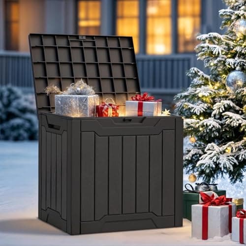 The Artment Black StorraDeck 117 Ltr Storage Box – Waterproof, UV-Resistant Resin Deck Box with Lockable Lid for Indoor & Outdoor Multipurpose Use | Durable Storage for Balcony, Hall, Garden & Patio